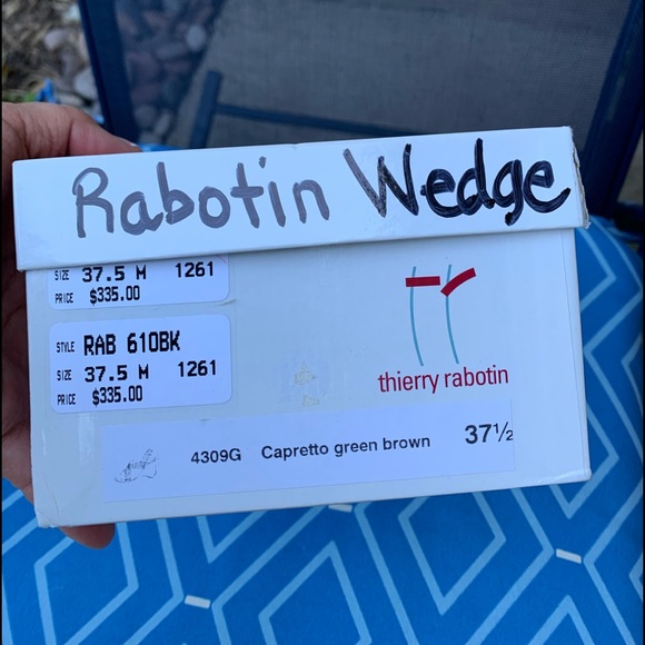 Thierry Rabotin Capretti Peep Toe wedge 7.5 (37.5) - Picture 7 of 9